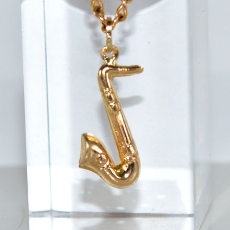 9ct Solid Yellow Gold Instrumental Pendant Hallmarked Double Sided